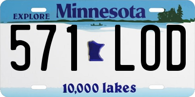 MN license plate 571LOD