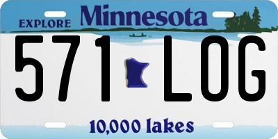MN license plate 571LOG