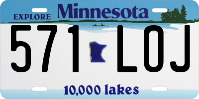 MN license plate 571LOJ