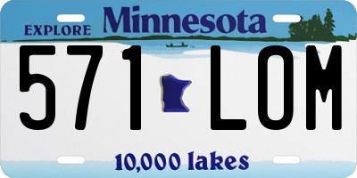 MN license plate 571LOM