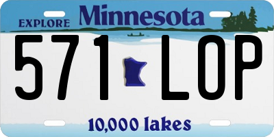 MN license plate 571LOP