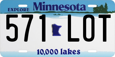 MN license plate 571LOT