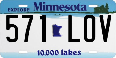MN license plate 571LOV
