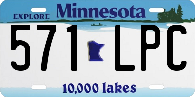 MN license plate 571LPC