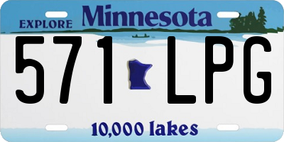 MN license plate 571LPG