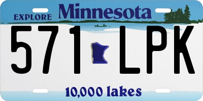 MN license plate 571LPK