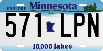 MN license plate 571LPN