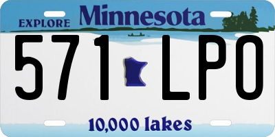 MN license plate 571LPO