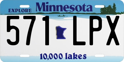 MN license plate 571LPX
