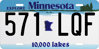 MN license plate 571LQF