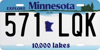 MN license plate 571LQK