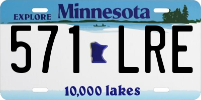 MN license plate 571LRE