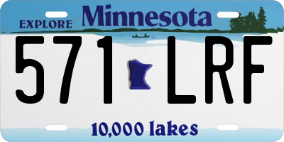 MN license plate 571LRF