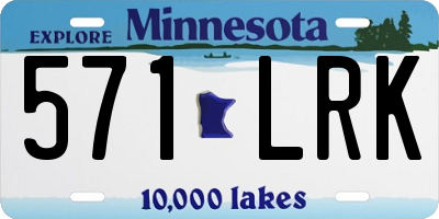 MN license plate 571LRK