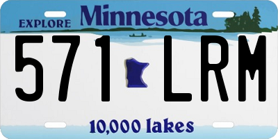 MN license plate 571LRM