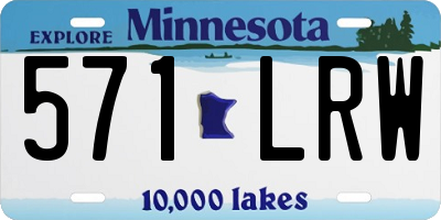 MN license plate 571LRW