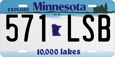 MN license plate 571LSB
