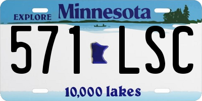 MN license plate 571LSC