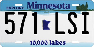 MN license plate 571LSI