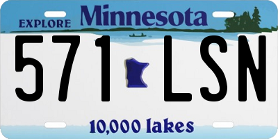 MN license plate 571LSN