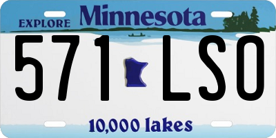 MN license plate 571LSO