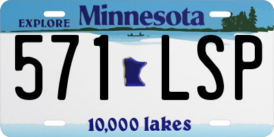 MN license plate 571LSP