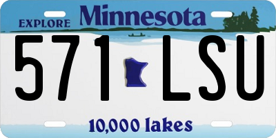 MN license plate 571LSU