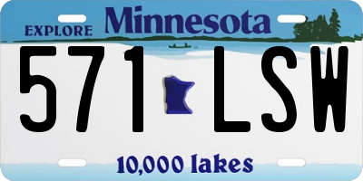 MN license plate 571LSW