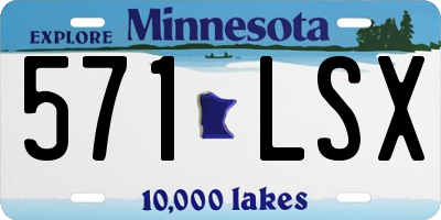 MN license plate 571LSX