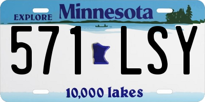 MN license plate 571LSY