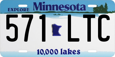 MN license plate 571LTC