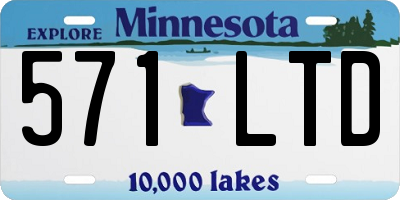 MN license plate 571LTD