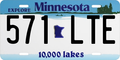 MN license plate 571LTE