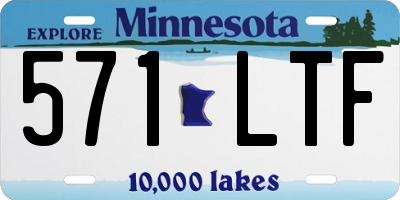 MN license plate 571LTF