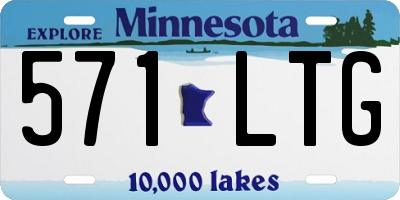 MN license plate 571LTG