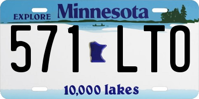 MN license plate 571LTO