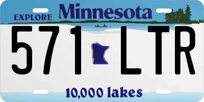 MN license plate 571LTR