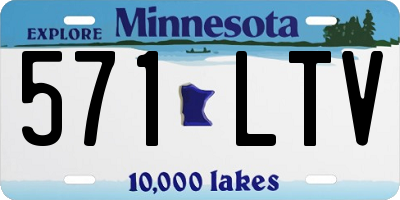 MN license plate 571LTV