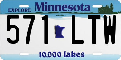 MN license plate 571LTW