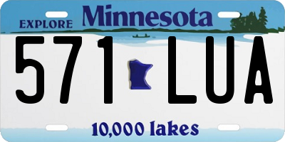 MN license plate 571LUA