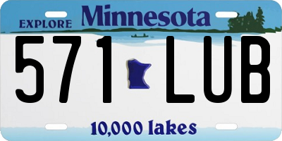 MN license plate 571LUB