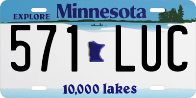 MN license plate 571LUC