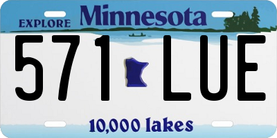 MN license plate 571LUE