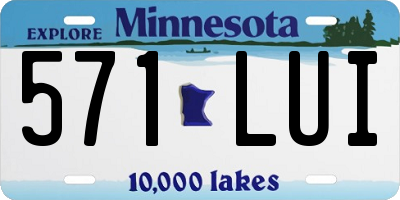 MN license plate 571LUI
