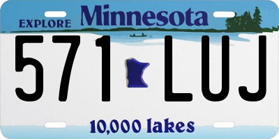 MN license plate 571LUJ