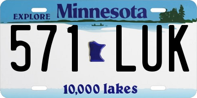 MN license plate 571LUK