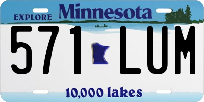 MN license plate 571LUM