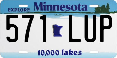 MN license plate 571LUP