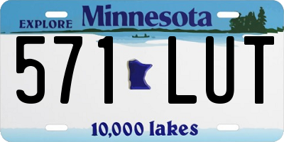 MN license plate 571LUT