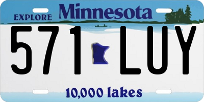 MN license plate 571LUY